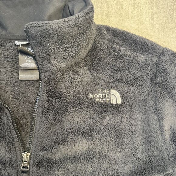 The North Face black soft fleece, zip jacket Girls Size 18 XL - Picture 2 of 11